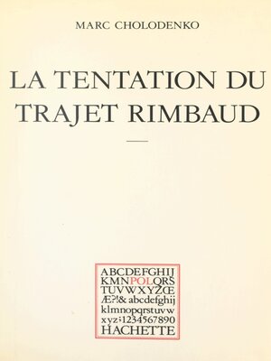cover image of La tentation du trajet Rimbaud
